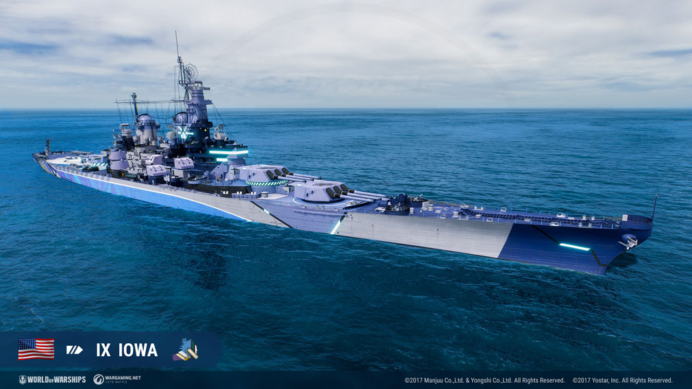 ワールドオブウォーシップス World of Warships (WoWs)　アズールレーンコラボ限定迷彩『アイオワ』スクリーンショット