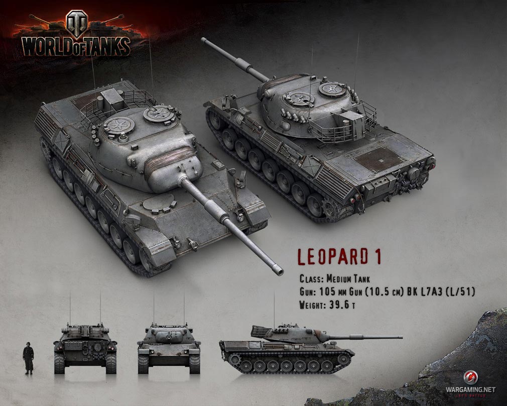 World of Tanks ワールドオブタンクス (WoT)　 中戦車Leopard 1 ドイツ Tier 10