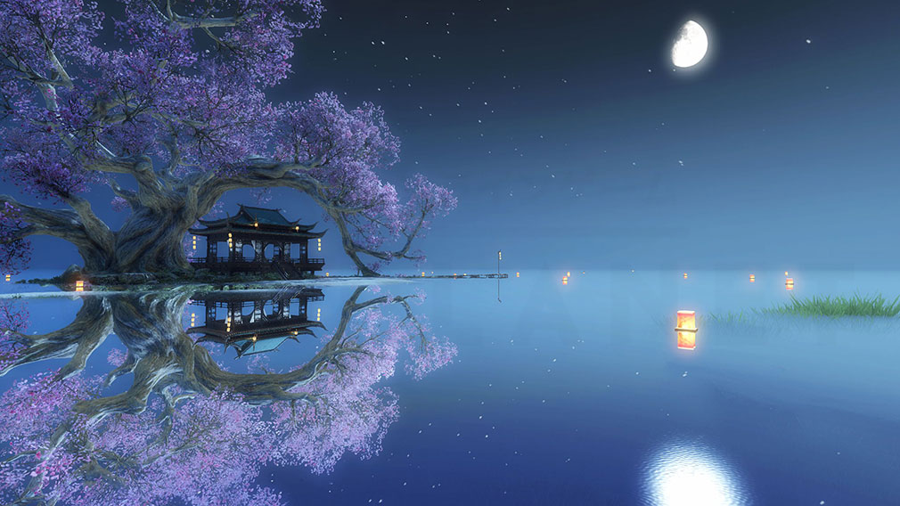 逆水寒（Justice）　夜の景色のグラフィックススクリーンショット