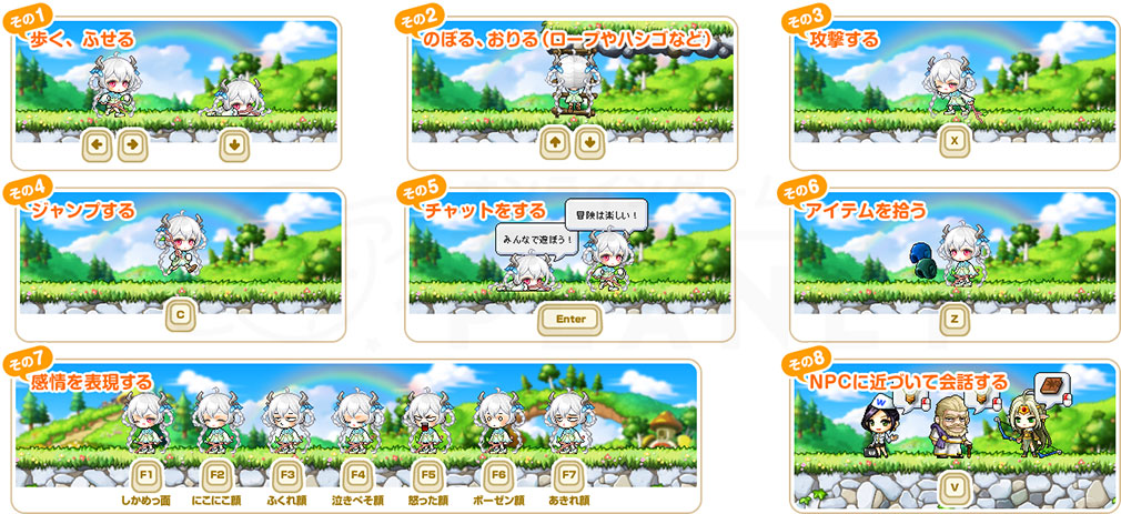 メイプルストーリー(MAPLE STORY) 覚えておきたい基本操作の紹介イメージ