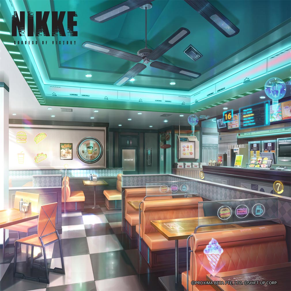 勝利の女神NIKKE (ニケ)　『ファストフード店』紹介イメージ