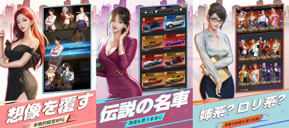おねがい社長！ゼロからの創業人生　高級車、美女紹介イメージ
