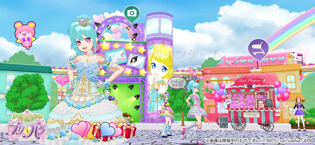 アイドルランドプリパラ(プリパラ)　開発中のプレイスクリーンショット