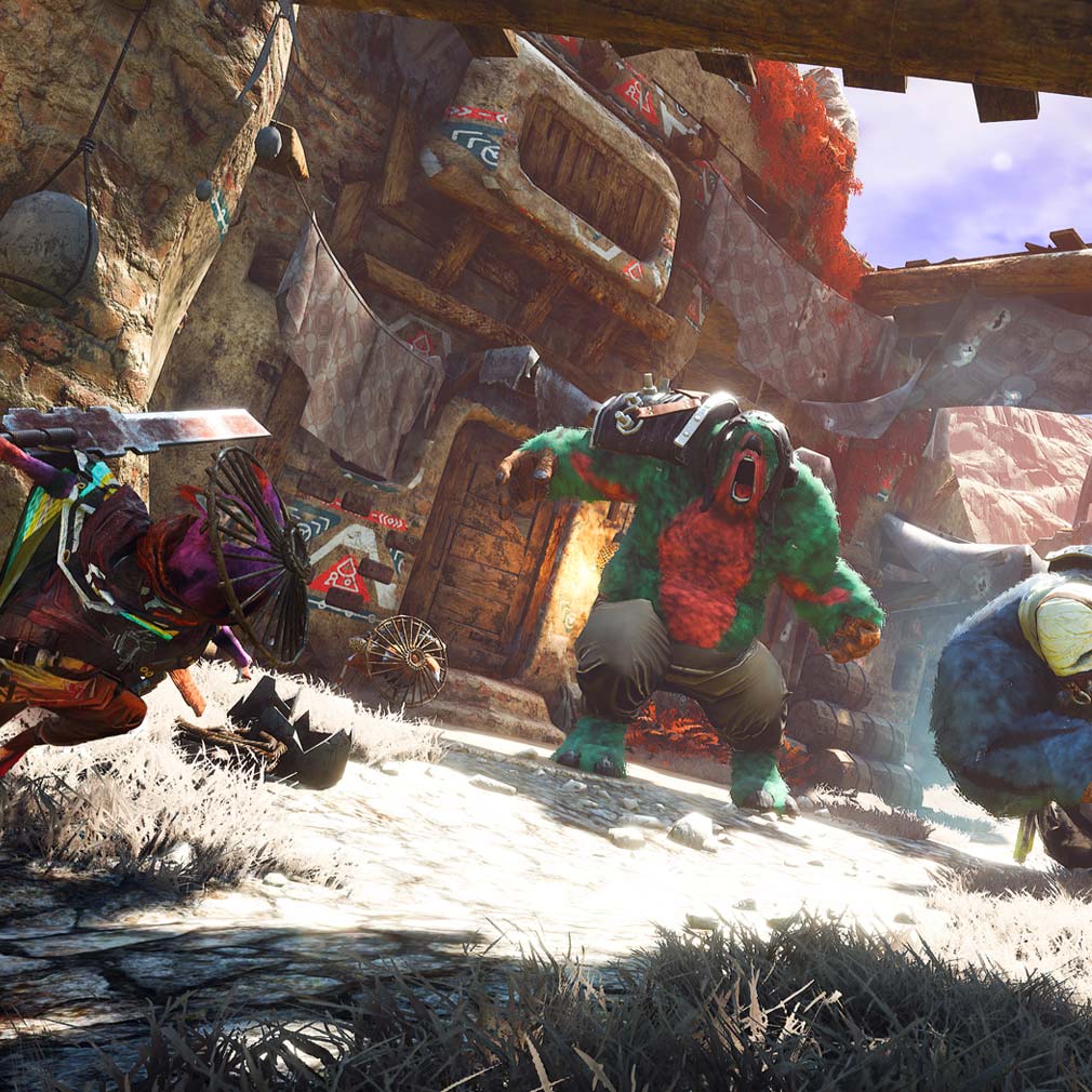 バイオミュータント（Biomutant）　特色ある『トライブ』のバトルスクリーンショット