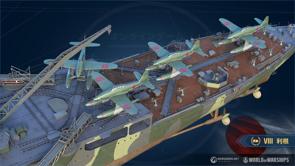 World of Warships(ワールドオブウォーシップス)WoWs　雷撃機を1個中隊搭載しているスクリーンショット