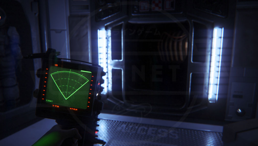 Alien: Isolation(エイリアン・アイソレーション)　動く物体を感知し存在を示してくれるスクリーンショット