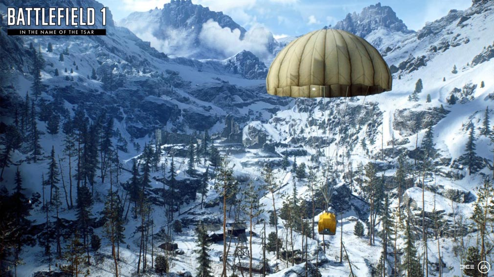 バトルフィールド1(Battlefield1)　ゲームモード『サプライドロップ』で空中からの物資投下するスクリーンショット