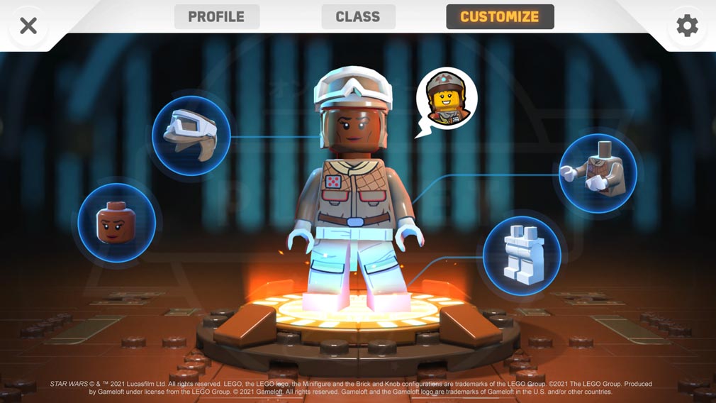 LEGO Star Wars: Castaways(レゴ スターウォーズ：キャストアウェイ)　レゴミニフィギュアのパーツを使って自分だけのキャラクターを作成するスクリーンショット
