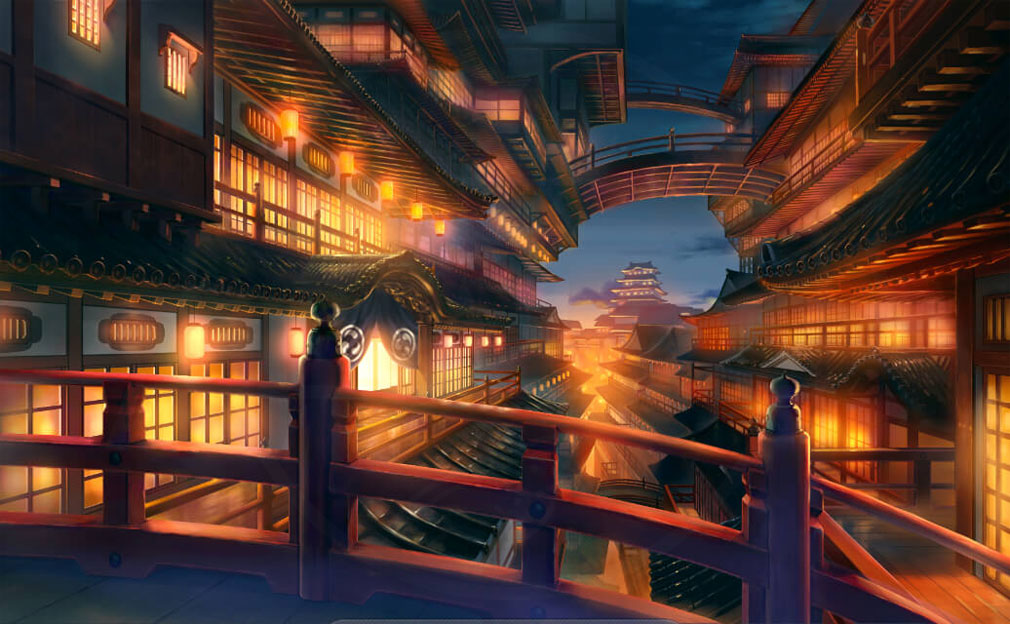 天啓パラドクス(テンパラ)　世界『テーセツ』の夜の街紹介イメージ