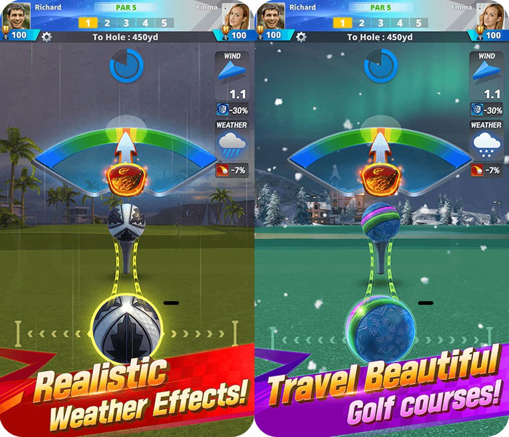 Crypto golf impact(クリプトゴルフインパクト)　『気象システム』紹介イメージ