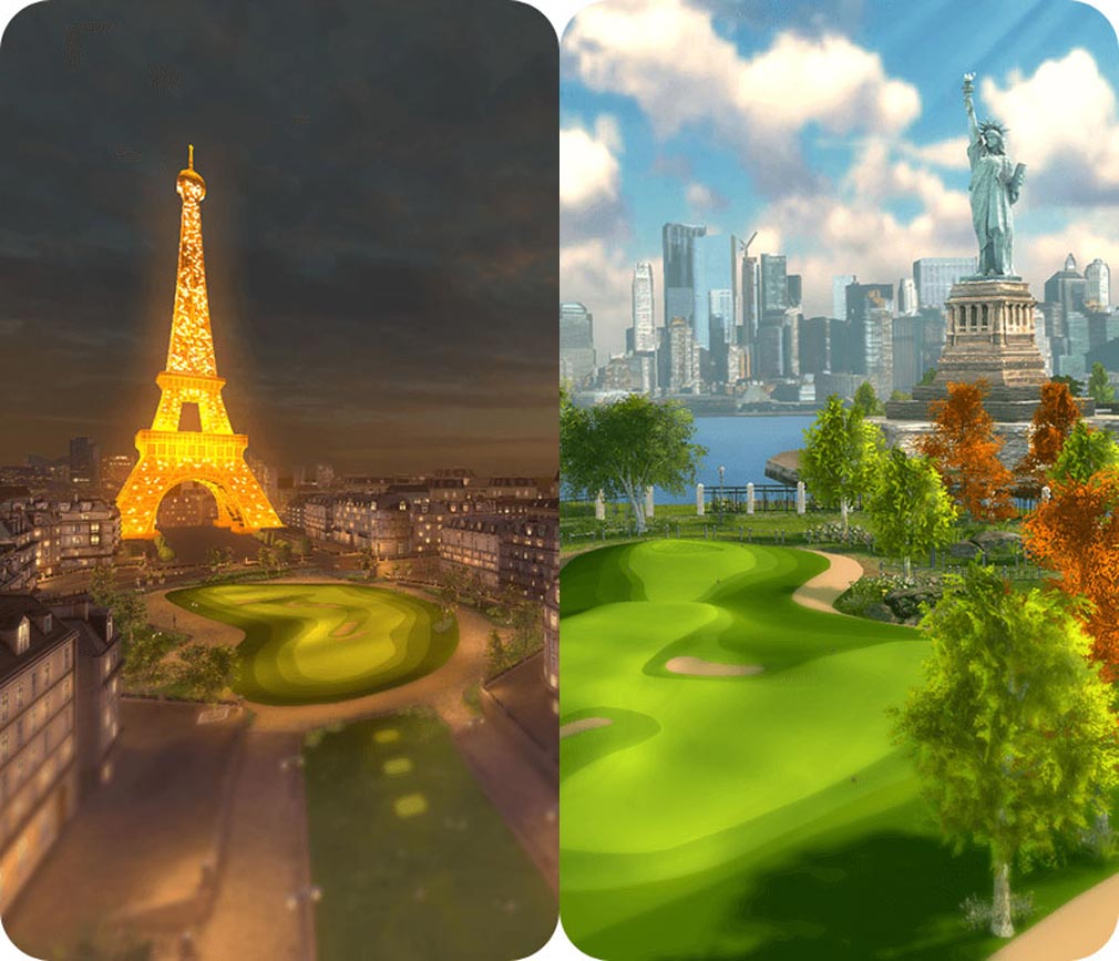 Crypto golf impact(クリプトゴルフインパクト)　パリ、ニューヨーク紹介イメージ