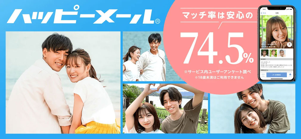 ハッピーメール(ハピメ)　マッチ率紹介イメージ