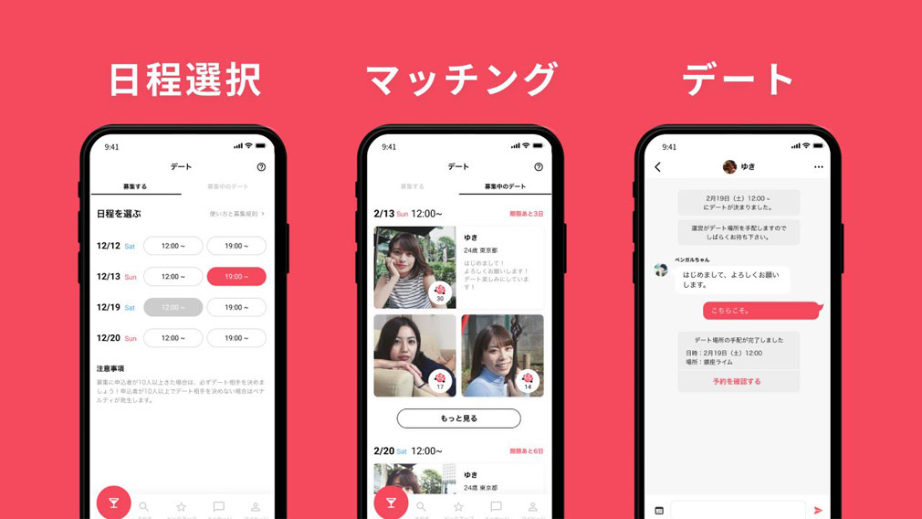 いきなりデート　デートまでの流れ紹介イメージ