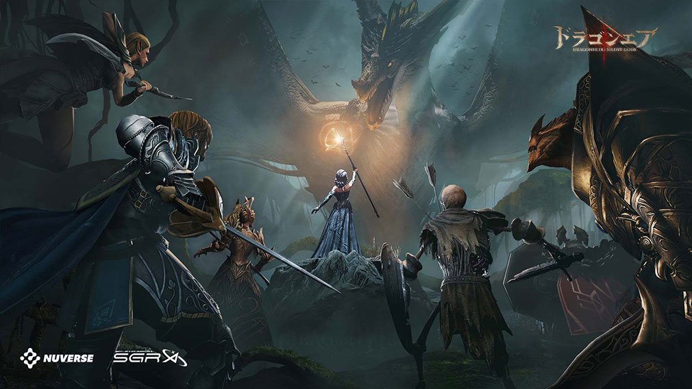 ドラゴンエア：サイレントゴッズ/Dragonheir Silent Gods（ドラエア）　伝説的な英雄たちと力を合わせて強力なドラゴンを倒す紹介イメージ