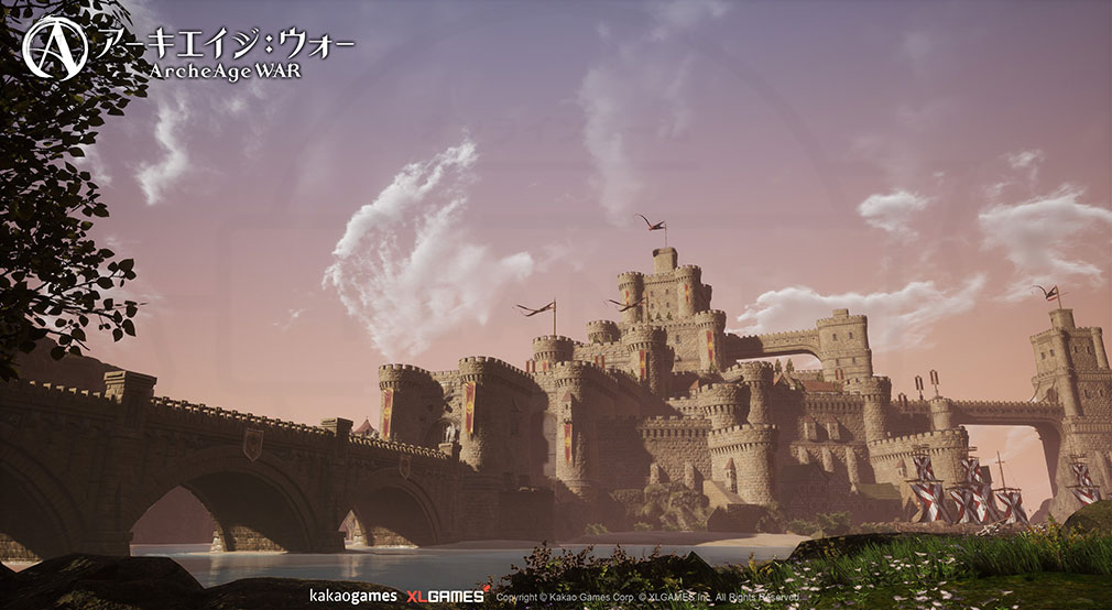 アーキエイジウォー（ArcheAge WAR）アキウオ　お城が聳える紹介イメージ