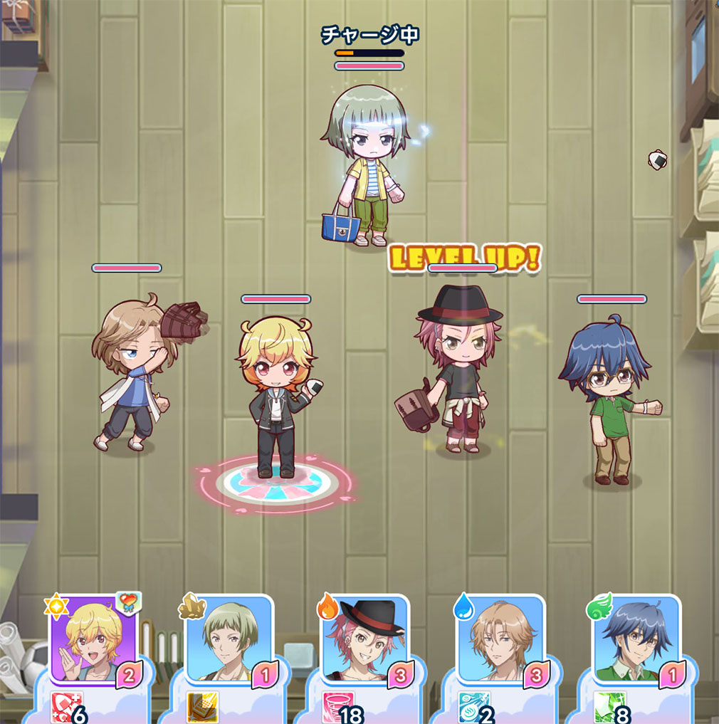 美男高校地球防衛部ラブマッチョ　仲間のレベルを上げるスクリーンショット