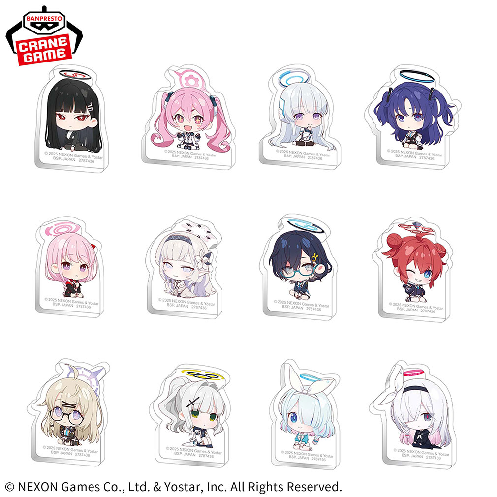 2025年12月登場プライズ「ブルーアーカイブ -Blue Archive- おすわりアクリルブロック」紹介イメージ