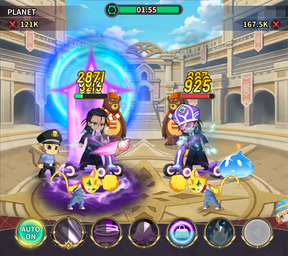 魔王様、リトライ！Rリボーン（まおリトR）　ド派手なスキル発動バトルスクリーンショット