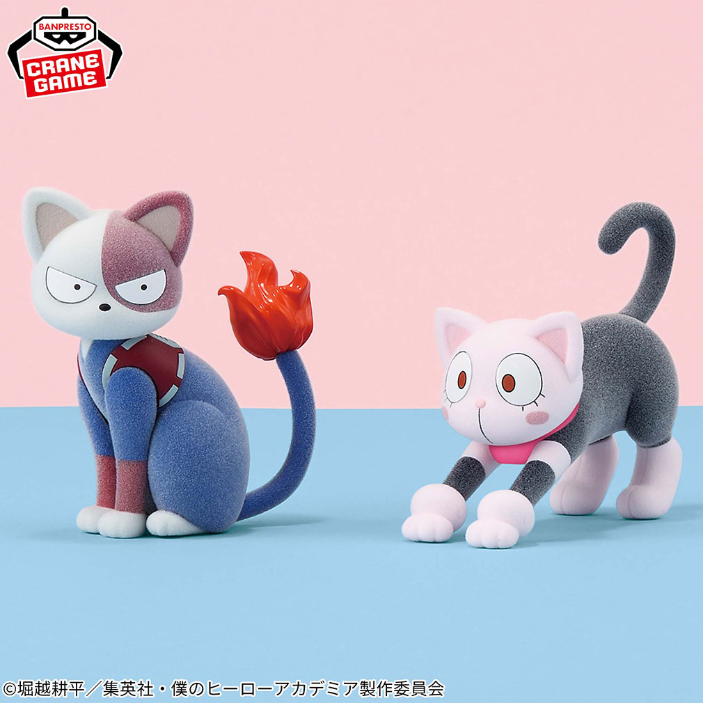 2025年5月登場プライズ「僕のヒーローアカデミア Fluffy Puffy～ショートキャット＆オチャネコ～」紹介イメージ