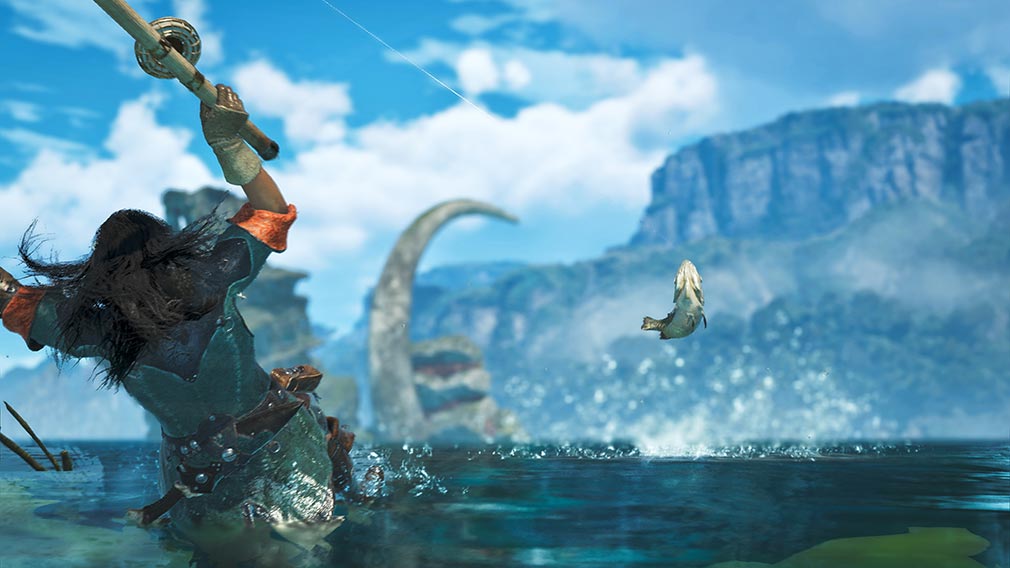 モンスターハンターワイルズ（モンハンワイルズ）Monster Hunter Wilds（MHWs）　大物を狙って『釣り』紹介イメージ