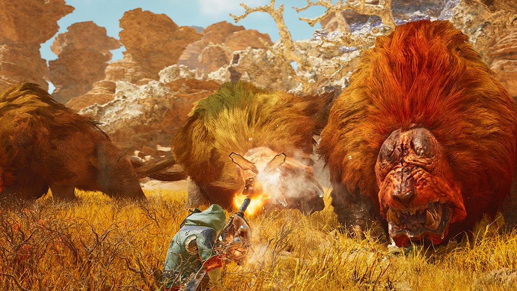 モンスターハンターワイルズ（モンハンワイルズ）Monster Hunter Wilds（MHWs）　狙いを定めて攻撃する『集中モード』紹介イメージ