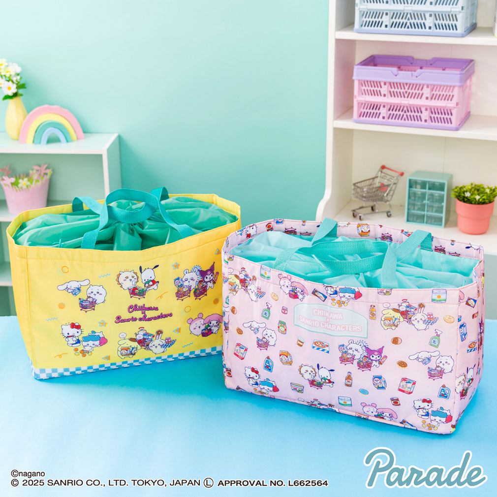 2025年12月登場プライズ「ちいかわ×サンリオキャラクターズ レジかごバック」紹介イメージ