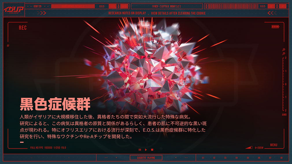 イザリア　世界観『黒色症候群』紹介イメージ