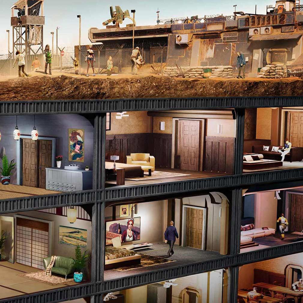 ラストフォートサバイバル（ラストサバ）　『地下シェルター建設』紹介イメージ