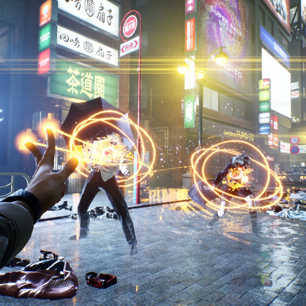 Ghostwire: Tokyo　印を結んでバトルするスクリーンショット