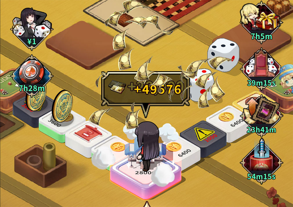 賭ケグルイALLIN　止まったマス目に応じてイベントが発生するスクリーンショット