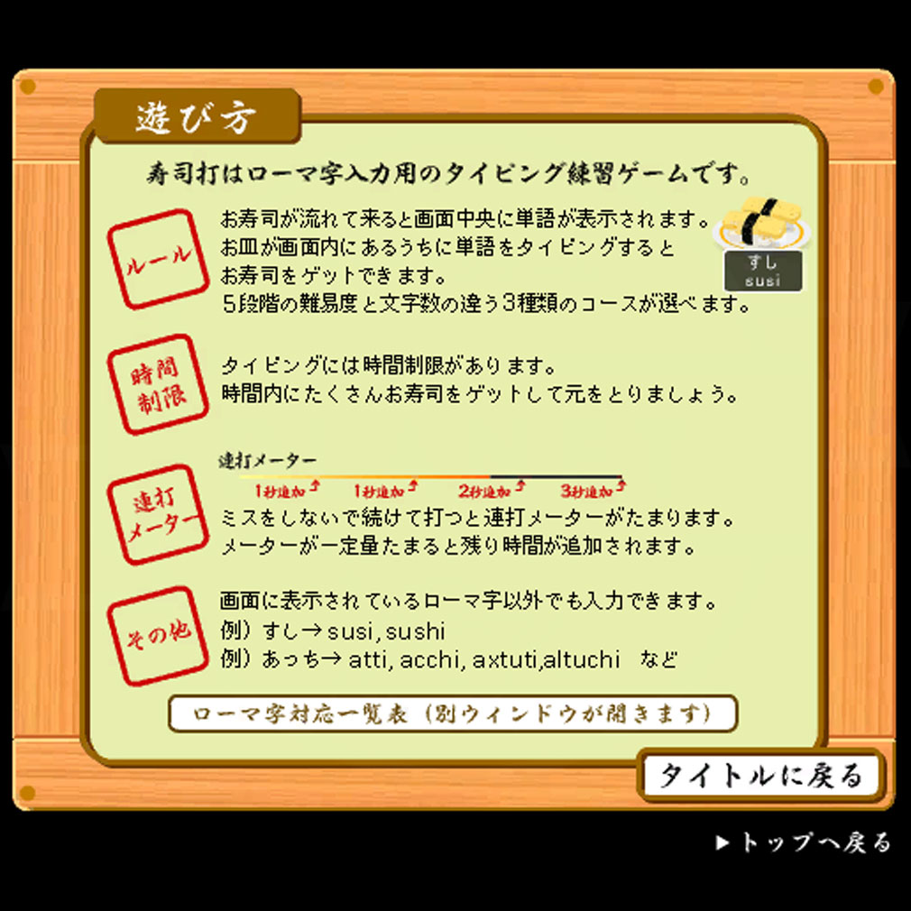 寿司打（すしだ）　遊び方スクリーンショット