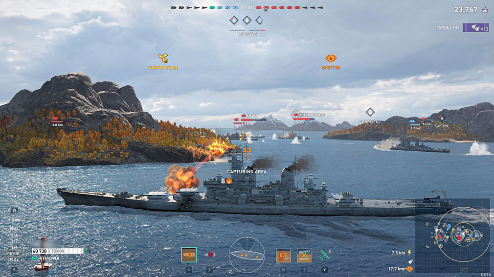 World of Warships Legends/ワールドオブウォーシップスレジェンズ（WoWsL）　多くのバトルモードが展開するスクリーンショット