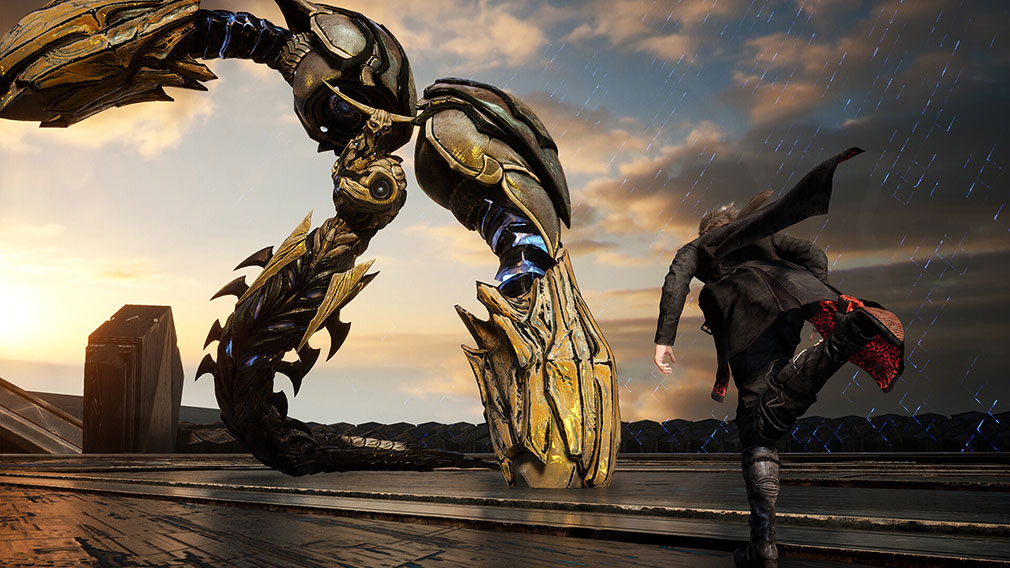 Lost Soul Aside　巨大なボスと対峙するスクリーンショット