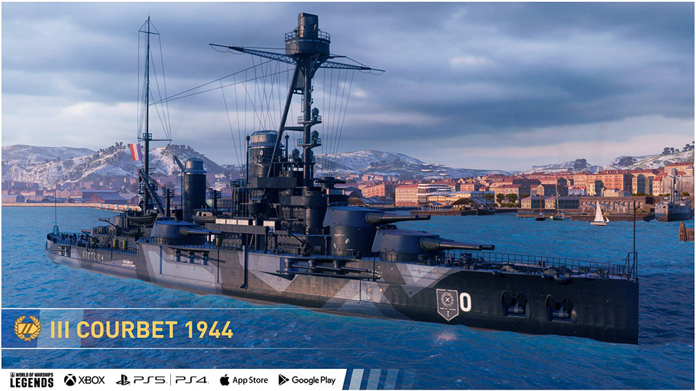 World of Warships Legends/ワールドオブウォーシップスレジェンズ（WoWsL）　『Courbet 1944』スクリーンショット