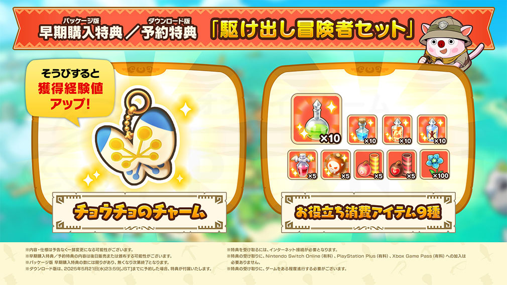 ファンタジーライフi グルグルの竜と時をぬすむ少女　早期購入、予約特典『駆け出し冒険者セット』紹介イメージ