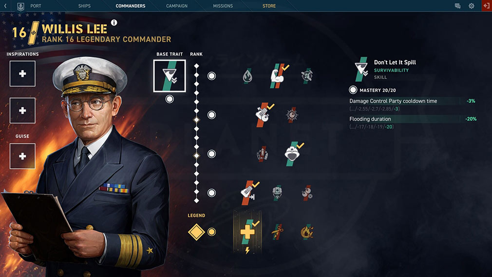 World of Warships Legends/ワールドオブウォーシップスレジェンズ（WoWsL）　歴史に刻む偉人たちが艦長として登場するスクリーンショット