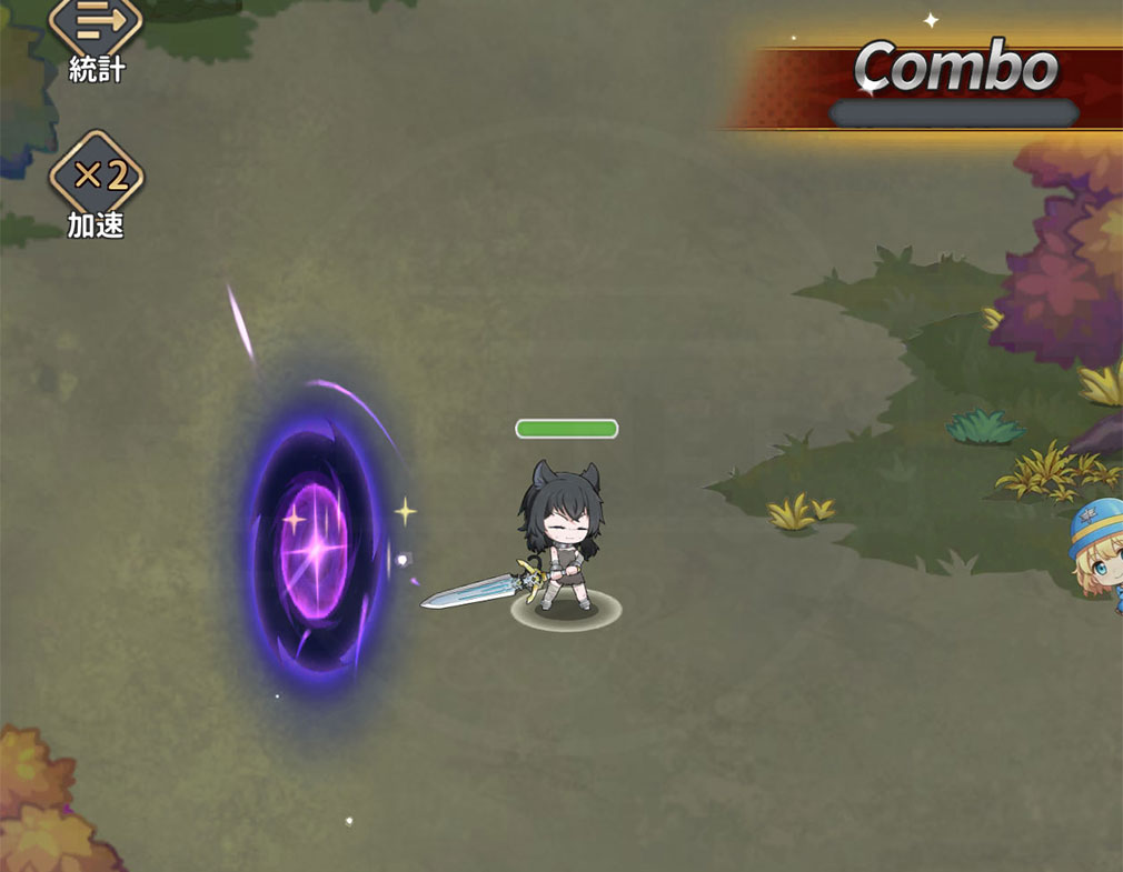 転生したら剣でした ブレイブラッシュ（転剣BR）　HPバーが表示されているスクリーンショット