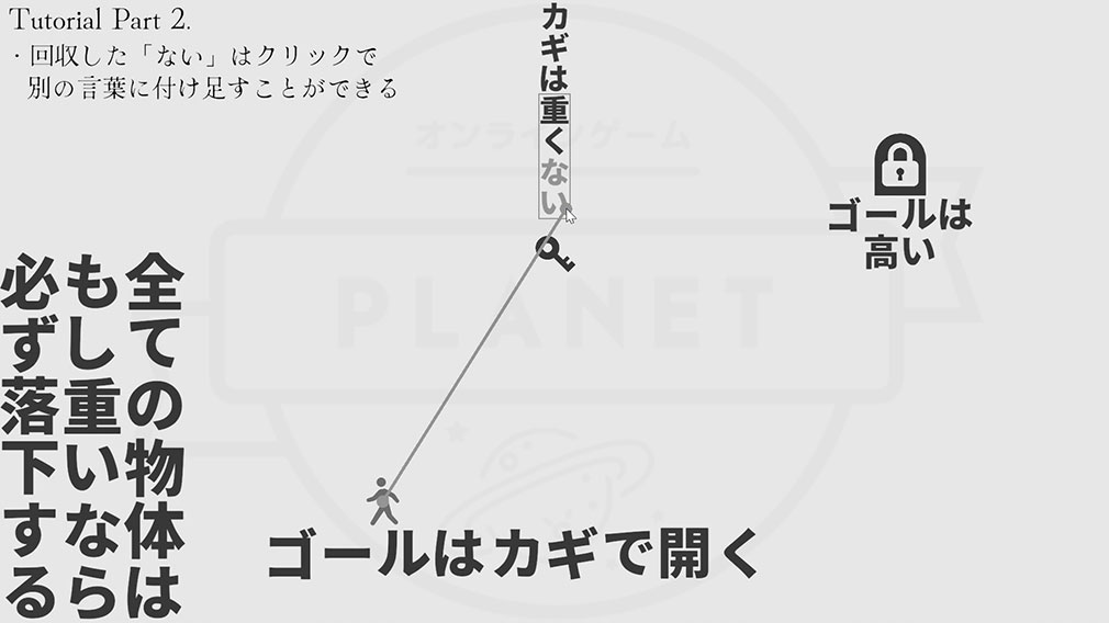 黒くないカギで開かないドアはない　『ない』を文に足し引きするスクリーンショット