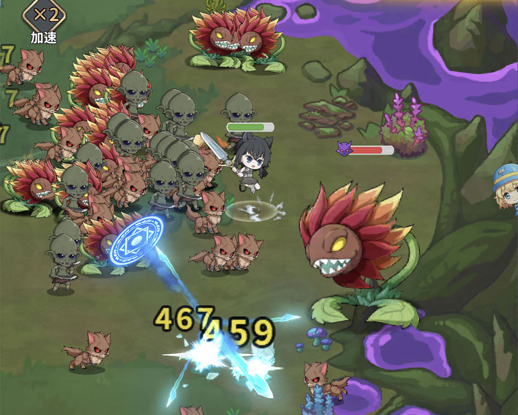 転生したら剣でした ブレイブラッシュ（転剣BR）　フランが切りまくる無双バトルスクリーンショット