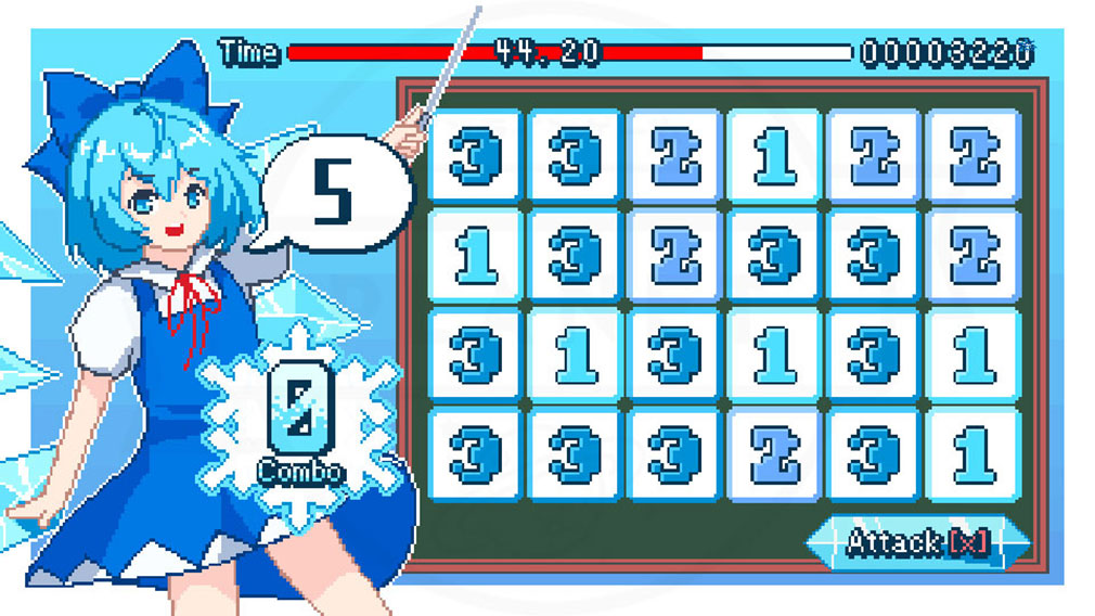 チルノの東方算数録　プレイスクリーンショット