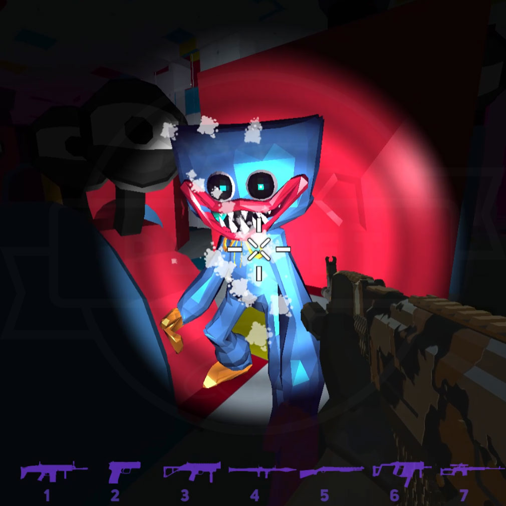 Huggy Wuggy Shooter　暗闇に紛れて攻撃してくるハギースクリーンショット