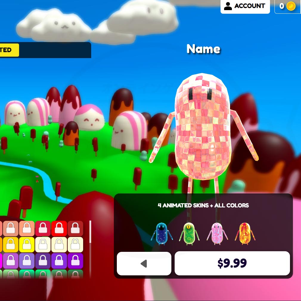 LOL BEANS.IO　キャラカスタマイズスクリーンショット
