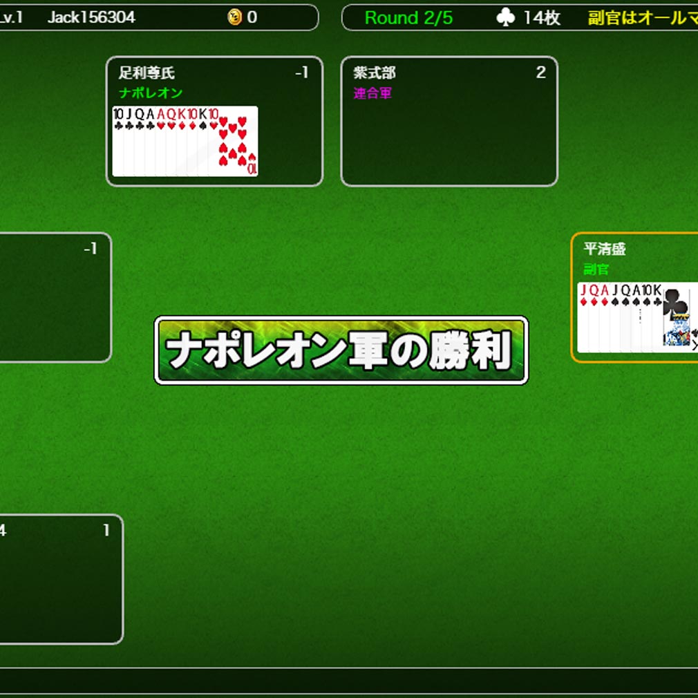ナポレオン　ラウンド1終了スクリーンショット