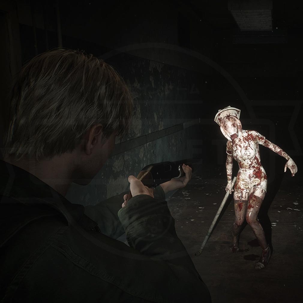 SILENT HILL2（サイレントヒル2）　ナースのクリーチャーとのバトルスクリーンショット