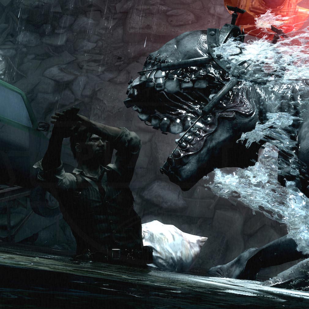 サイコブレイク（The Evil Within）　巨大怪物とのバトルスクリーンショット