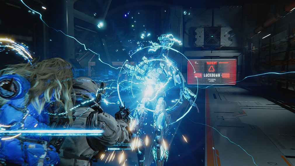 プラグマタ（PRAGMATA）　『ウォーカー』を撃破するスクリーンショット