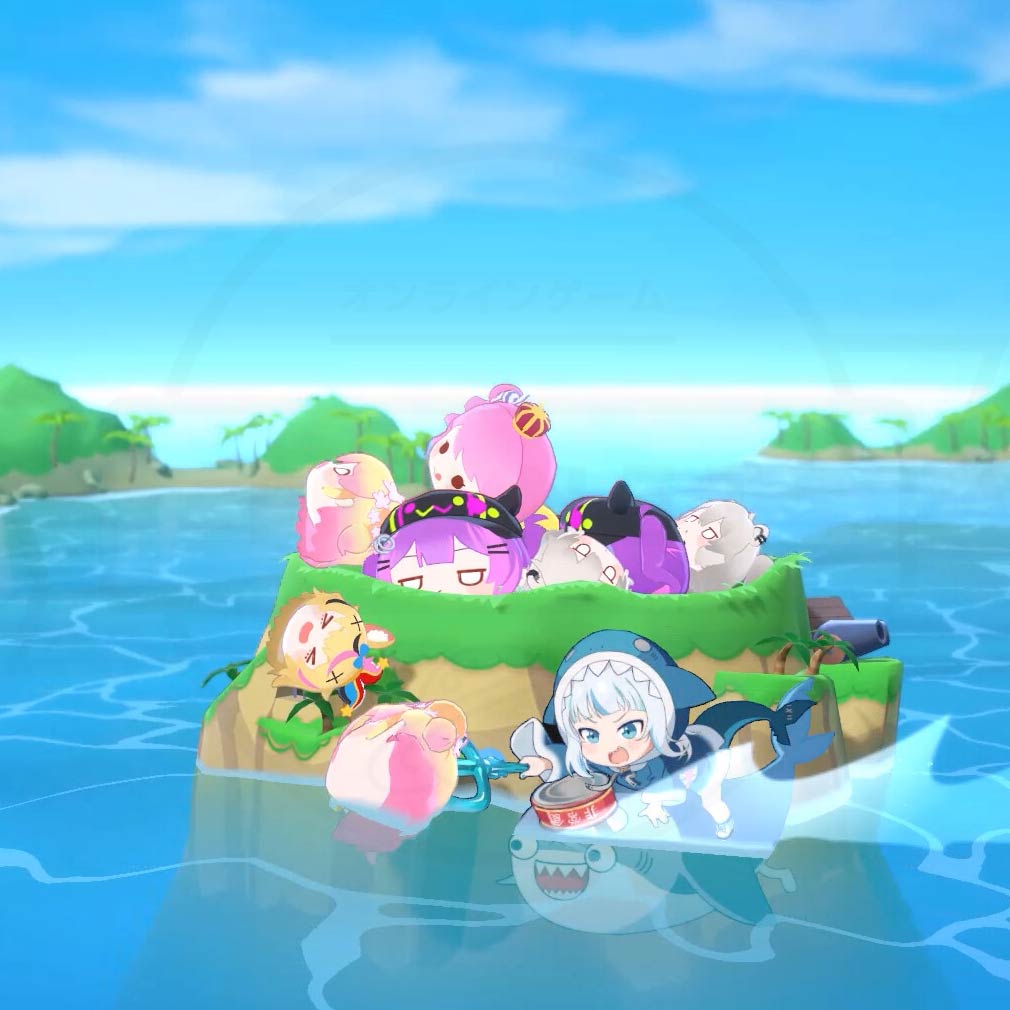 ホロライブお宝マウンテン 島から『お宝』が落ちて『がうる・ぐら』に奪われるスクリーンショット