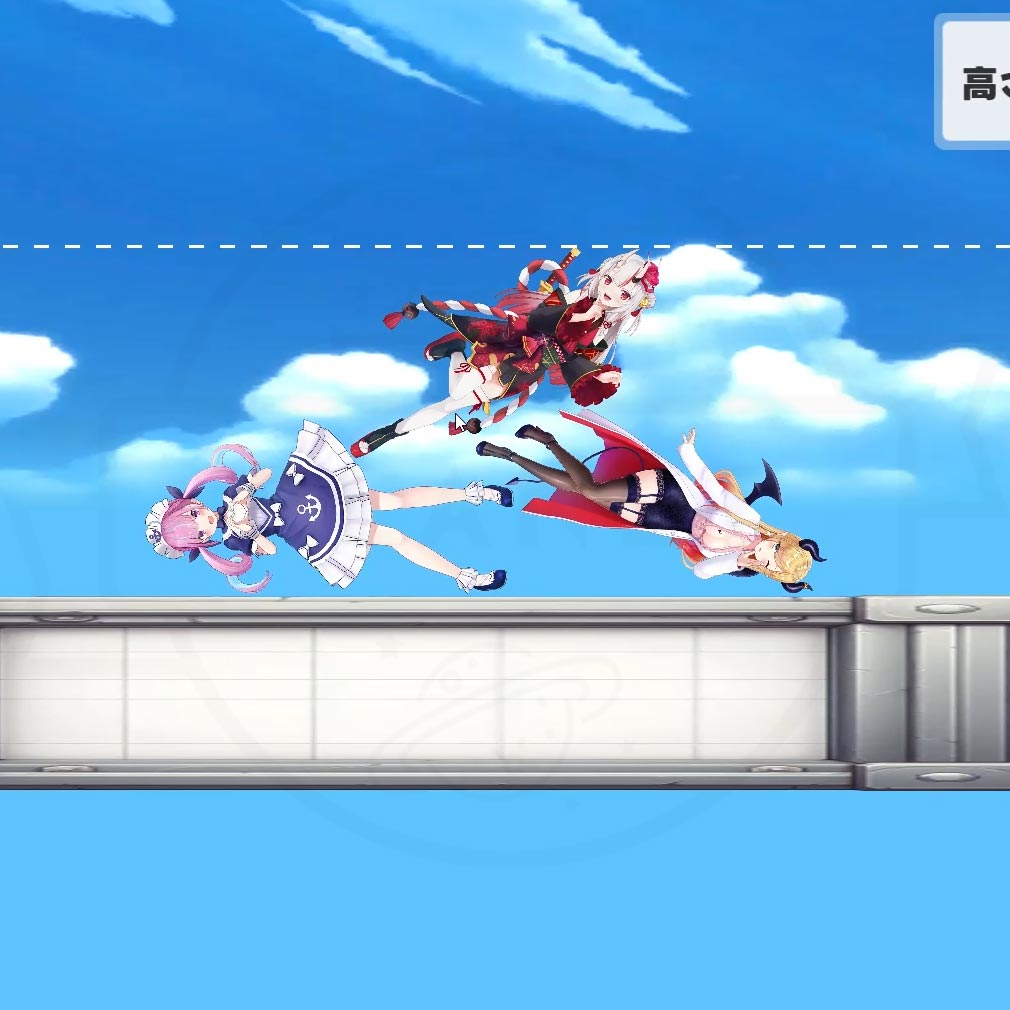 ホロライブタワーバトル ホロライブのメンバーを積み上げるスクリーンショット