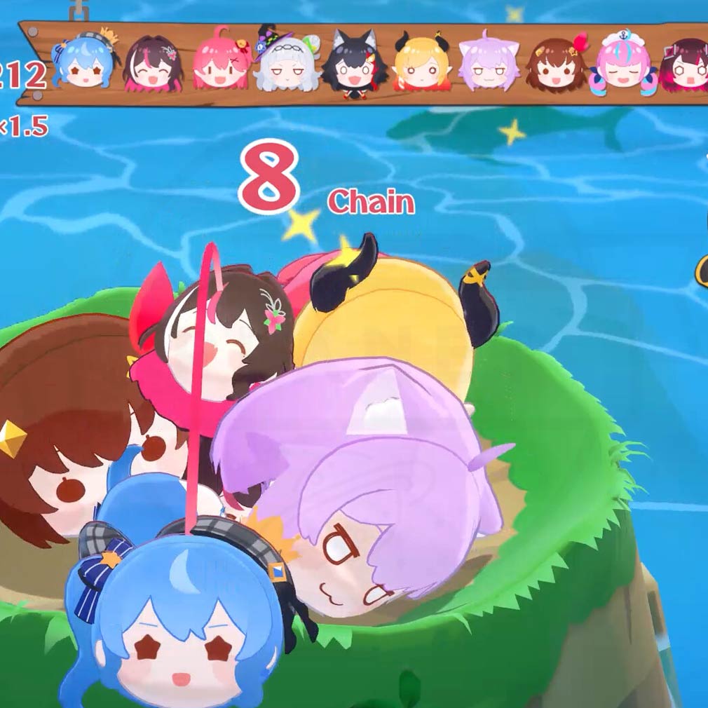 ホロライブお宝マウンテン ホロライブ版の3Dスイカゲームって感じのスクリーンショット