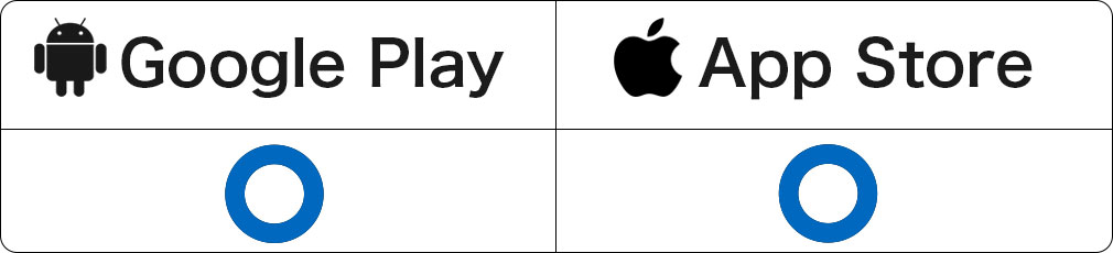 Google Play、App Storeで配信中の紹介イメージ